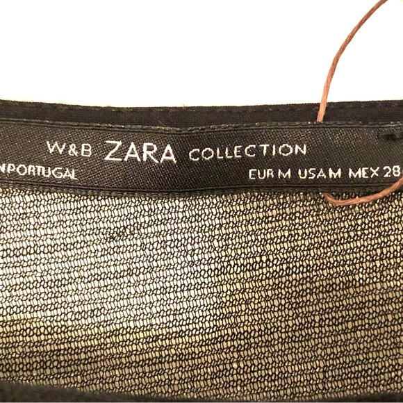 Zara Shirt with Sheer Detail on Top and Sleeves. Medium. - Picture 3 of 4